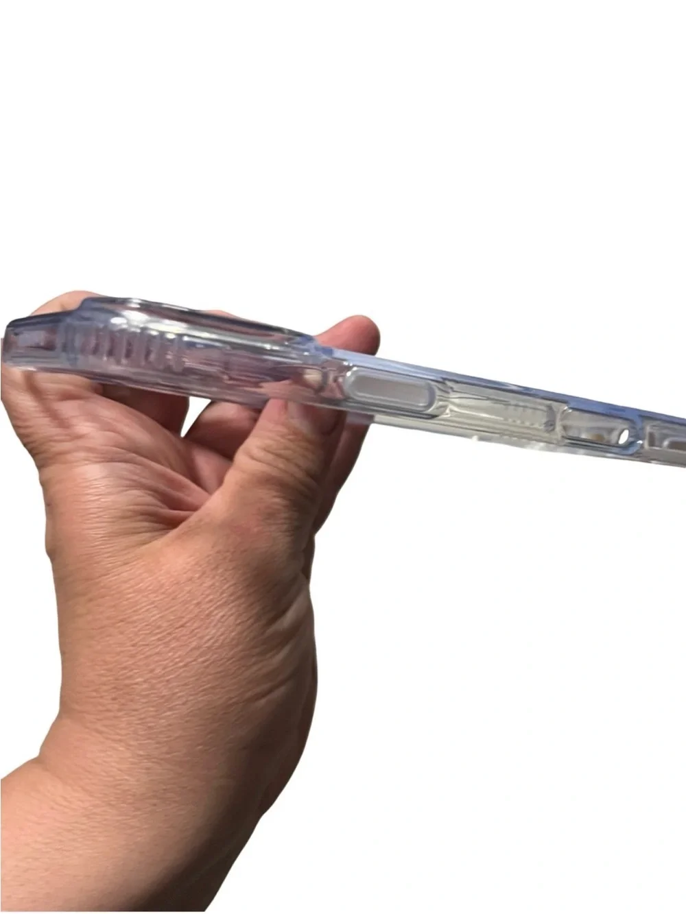 tech21 EvoClear Case for 2024 iPhone Plus - Clear with White Accents